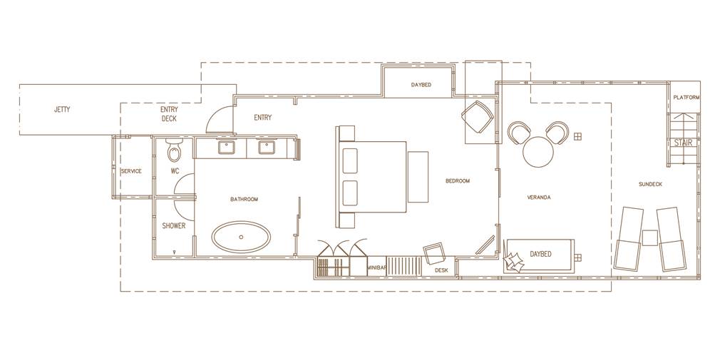 Grand Water Villa floor plan