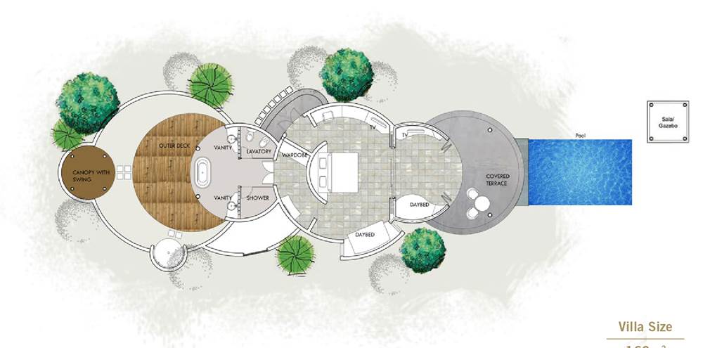 Floor Plan Iru Fushi Family Deluxe Beach Villa with Pool
