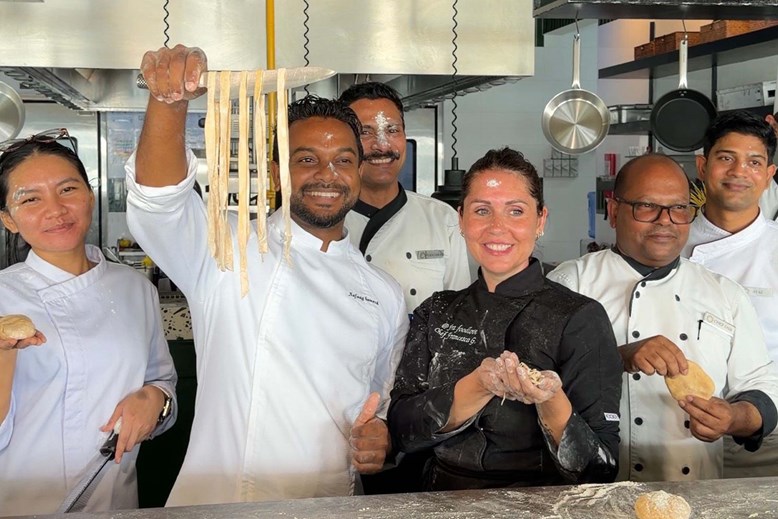 Italian Chef Francesca Gambacorta At Sun Siyam Olhuveli Cooking