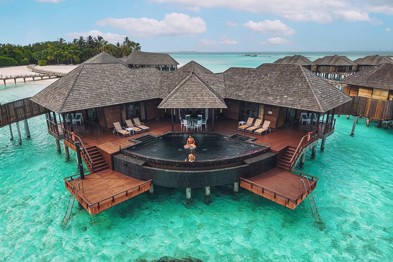 large multi-bedroom overwater villa