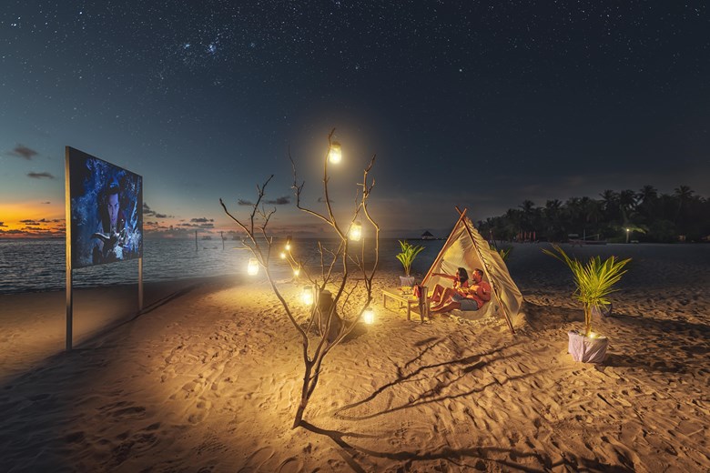 Cinema Under the Stars at Sun Siyam Vilu Reef, Maldives