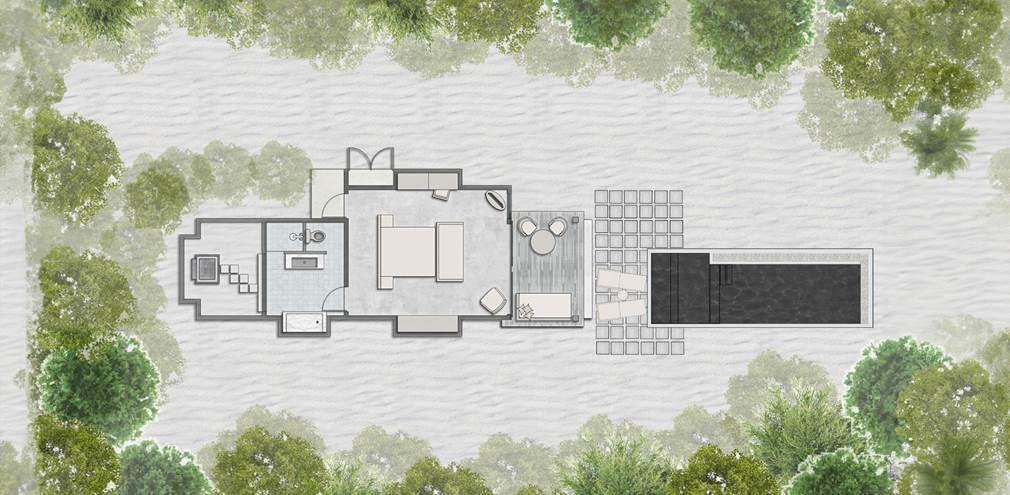 Pool Beach Villa Floorplan
