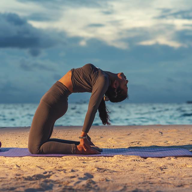 Yoga by the beach