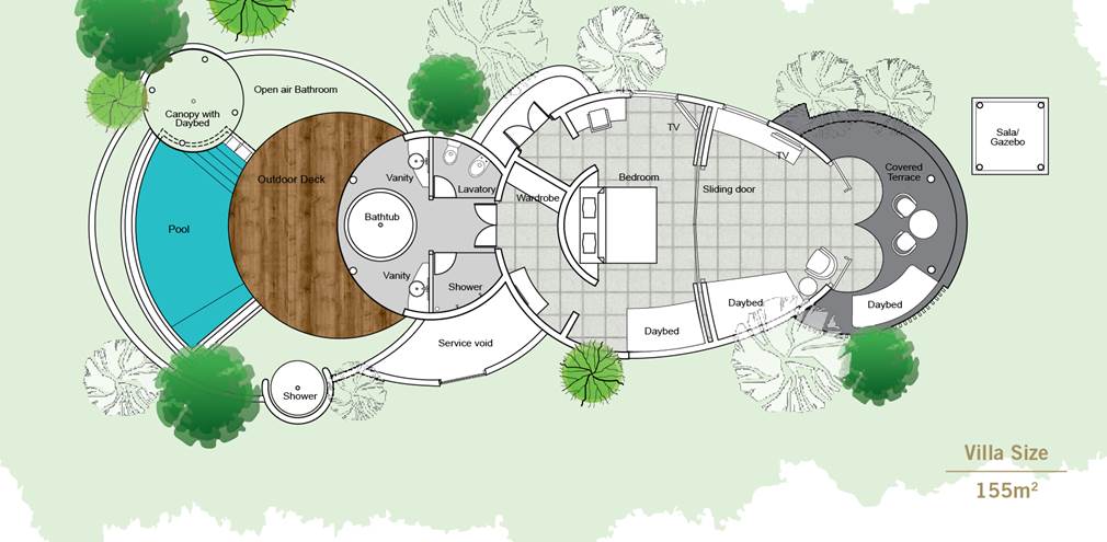 Floor Plan Iru Fushi Pool Beach Villa