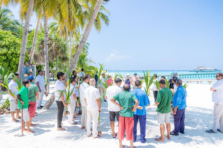 Tree planting at Iru Fushi