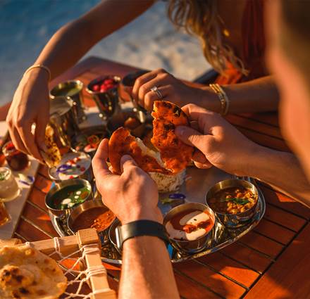 Thali Indian Dinner at Sun Siyam Vilu Reef
