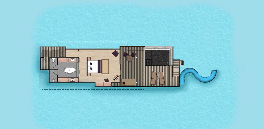 Lagoon Villa With Pool + Slide Floorplan