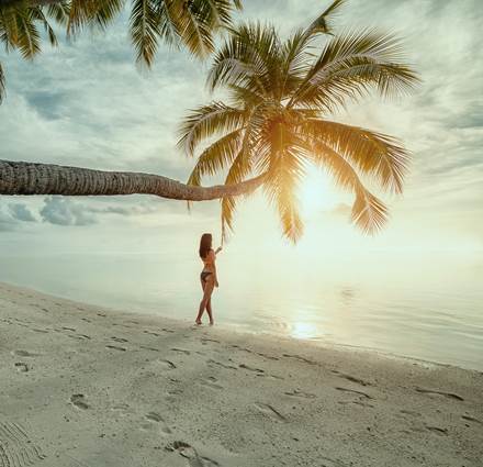 Lady by the beach