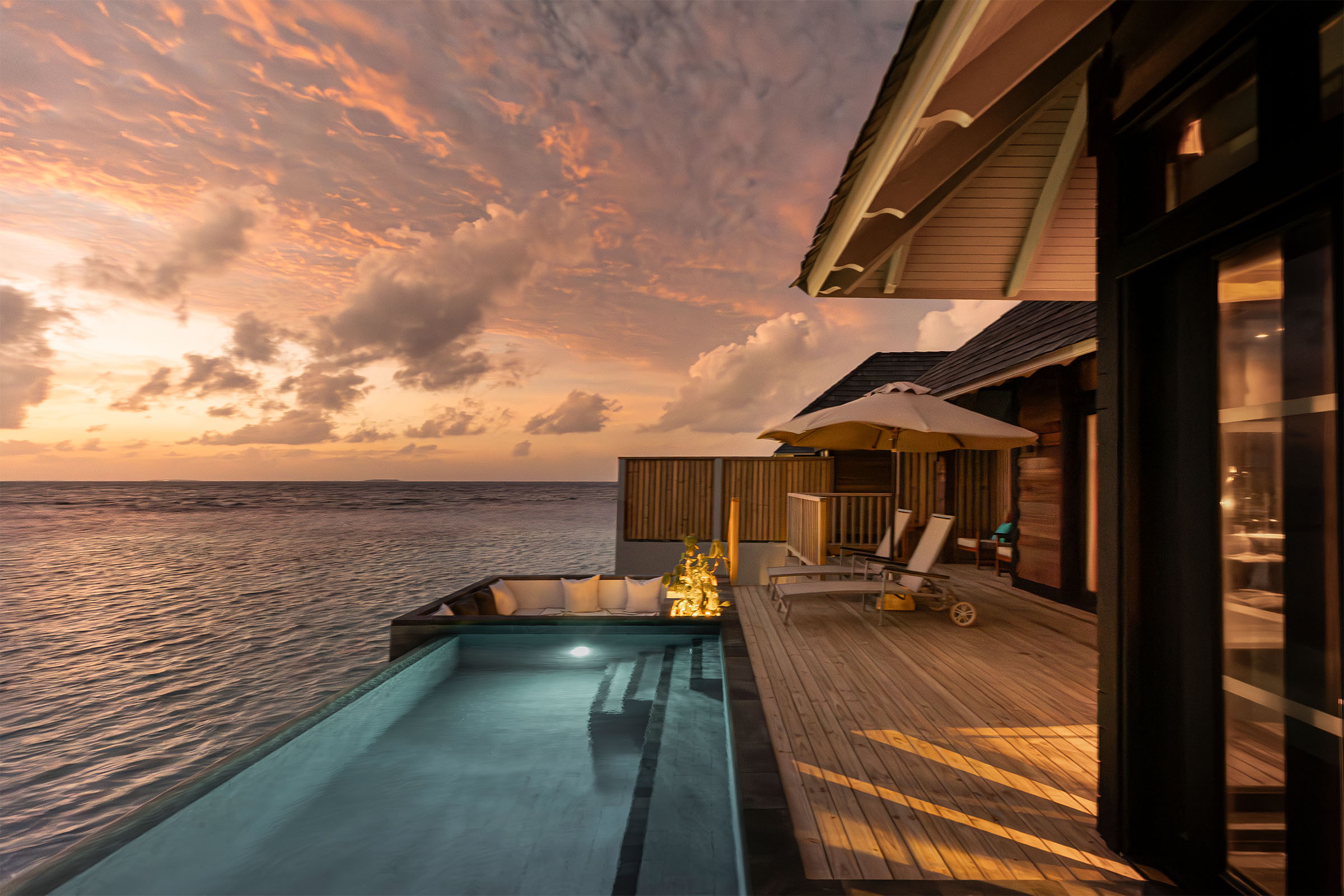 Sunset Horizon Water Villa with Pool