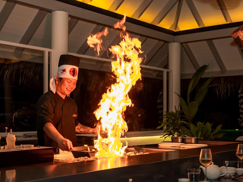 Teppanyaki at Sun Siyam Iru Veli