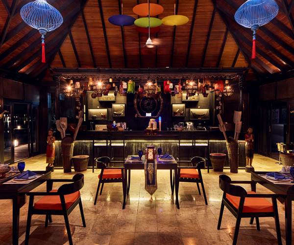 Interior of Thai Restaurant at Sun Siyam Olhuveli